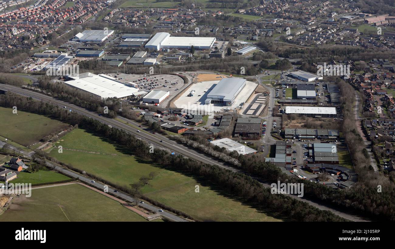 aerial view of Armstrong Industrial Estate (and in the background Parseons Industrial Estate