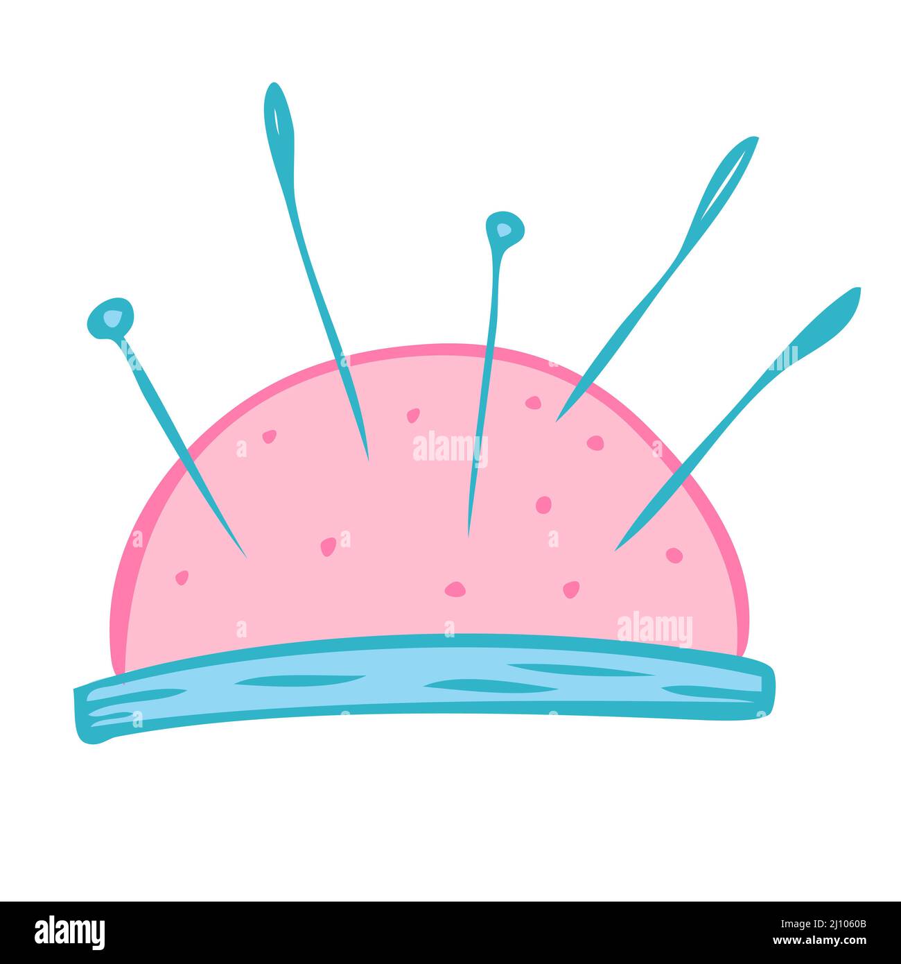 Sewing item needle bed. Vector colorful illustration Stock Vector Image