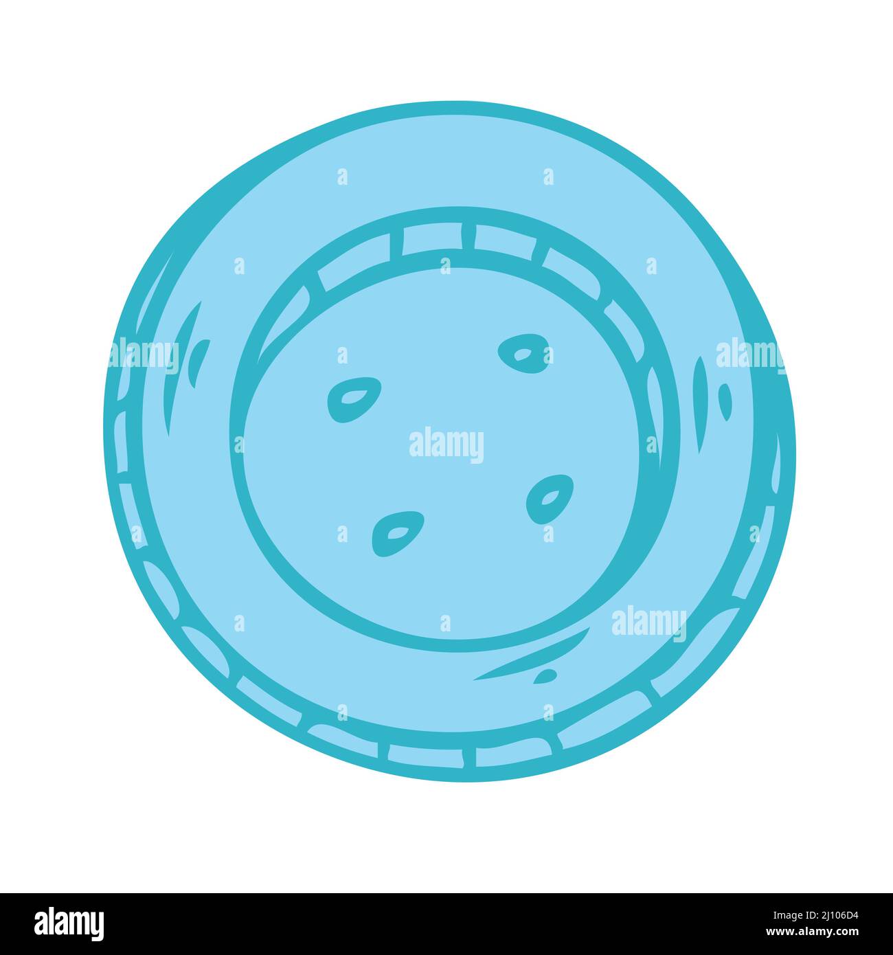 Button for sewing. Fashion designer tool. Vector illustration Stock Vector