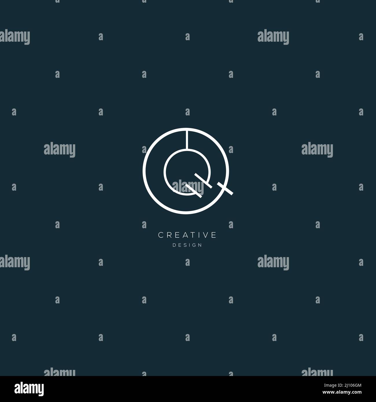 Monogram premium icon design letter QQ Stock Vector