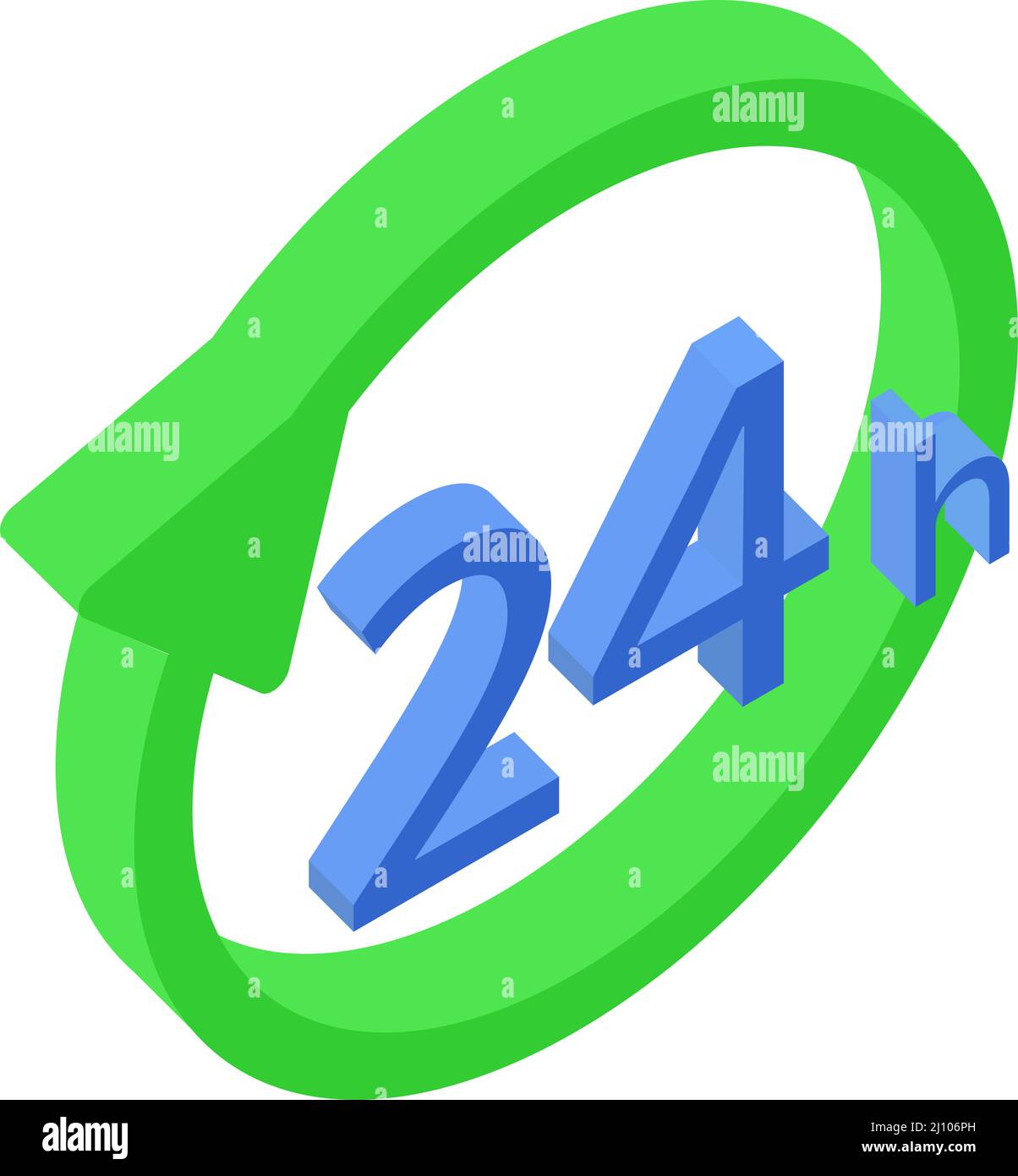 Round-the-clock 24hour service vector 3d logo icon Stock Vector Image ...