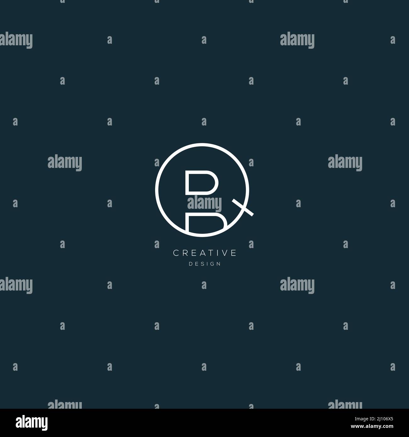 Monogram premium icon design letter QB Stock Vector