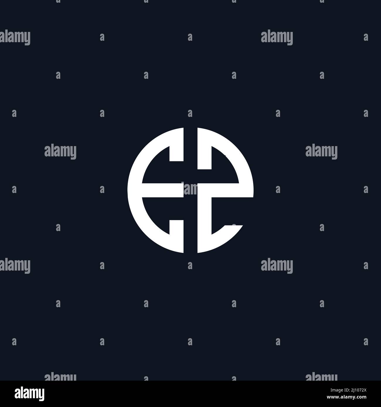 Circle initial based logo icon letter EZ Stock Vector Image & Art - Alamy