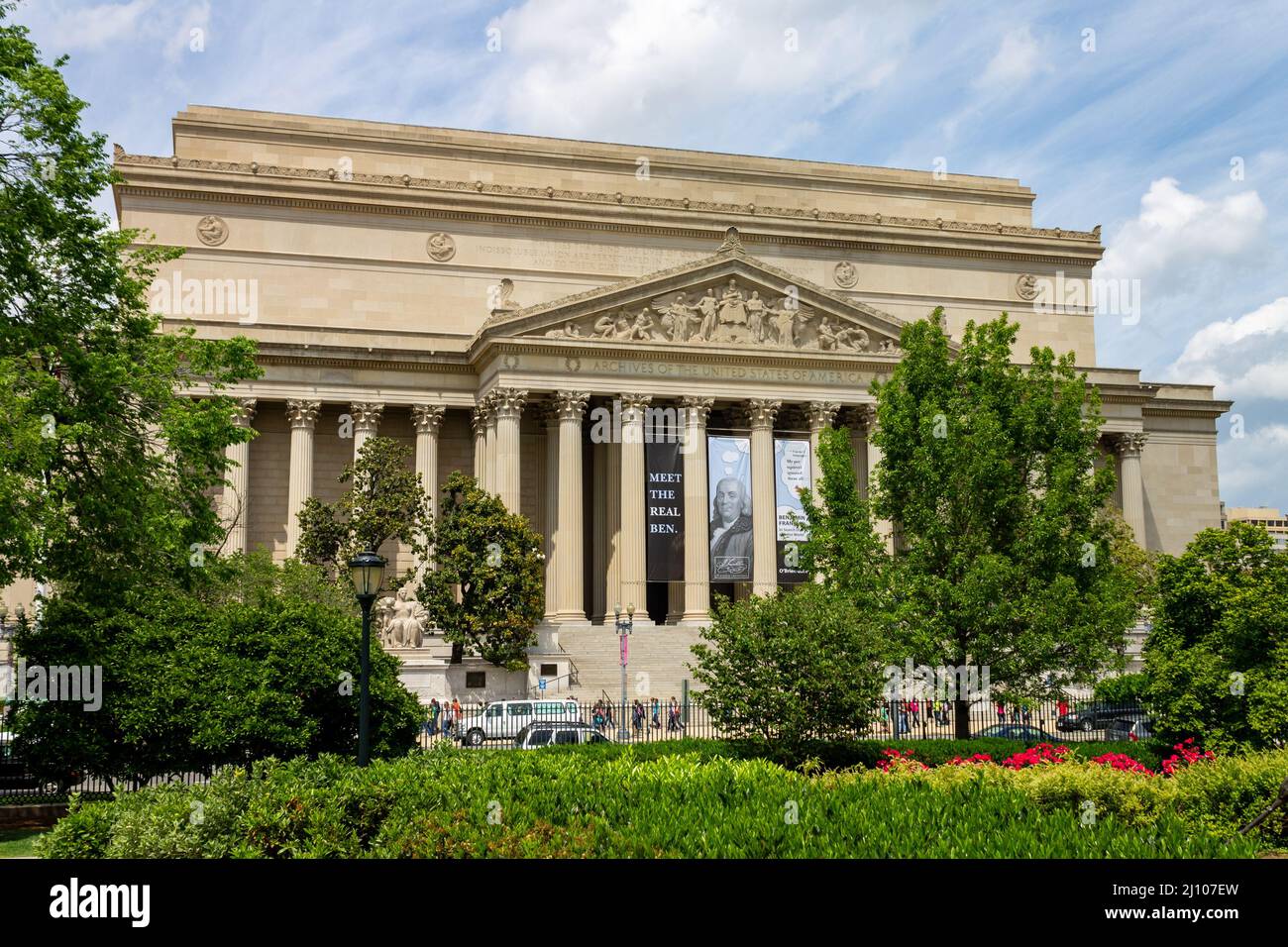 Building of National Archives Museum in Washington DC, USA Stock Photo ...