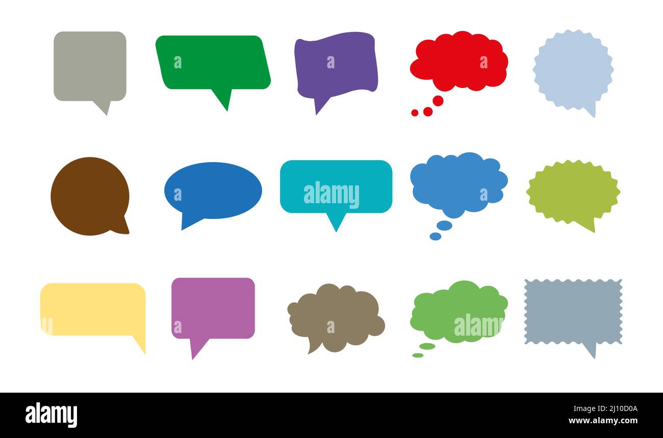 Speech Bubble set. Vector illustration. Flat design Stock Vector Image ...