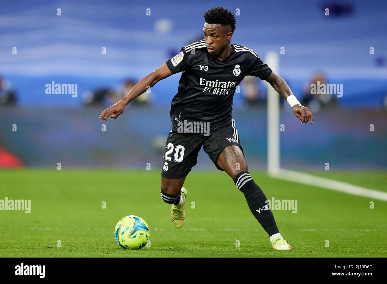 Vinicius Jr. of Real Madrid during the La Liga match between Real