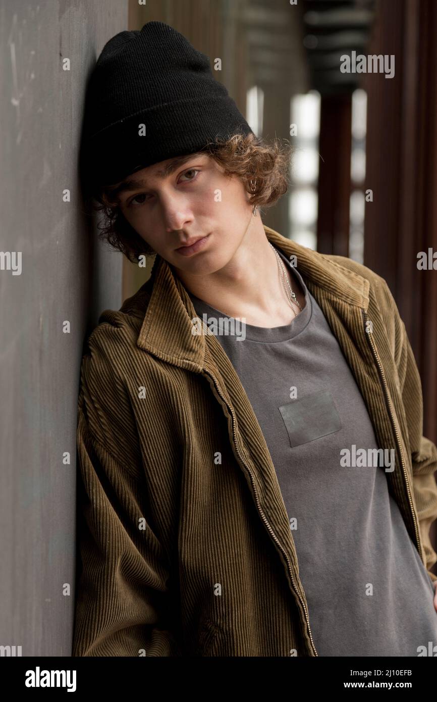 Serious teenage male student hi-res stock photography and images - Alamy