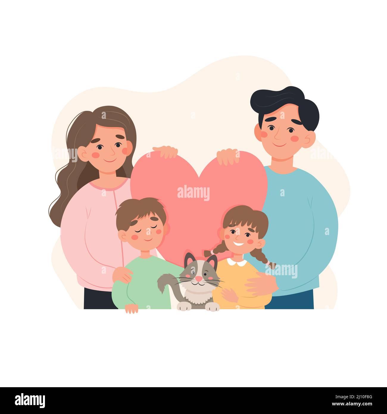 loving family cartoon