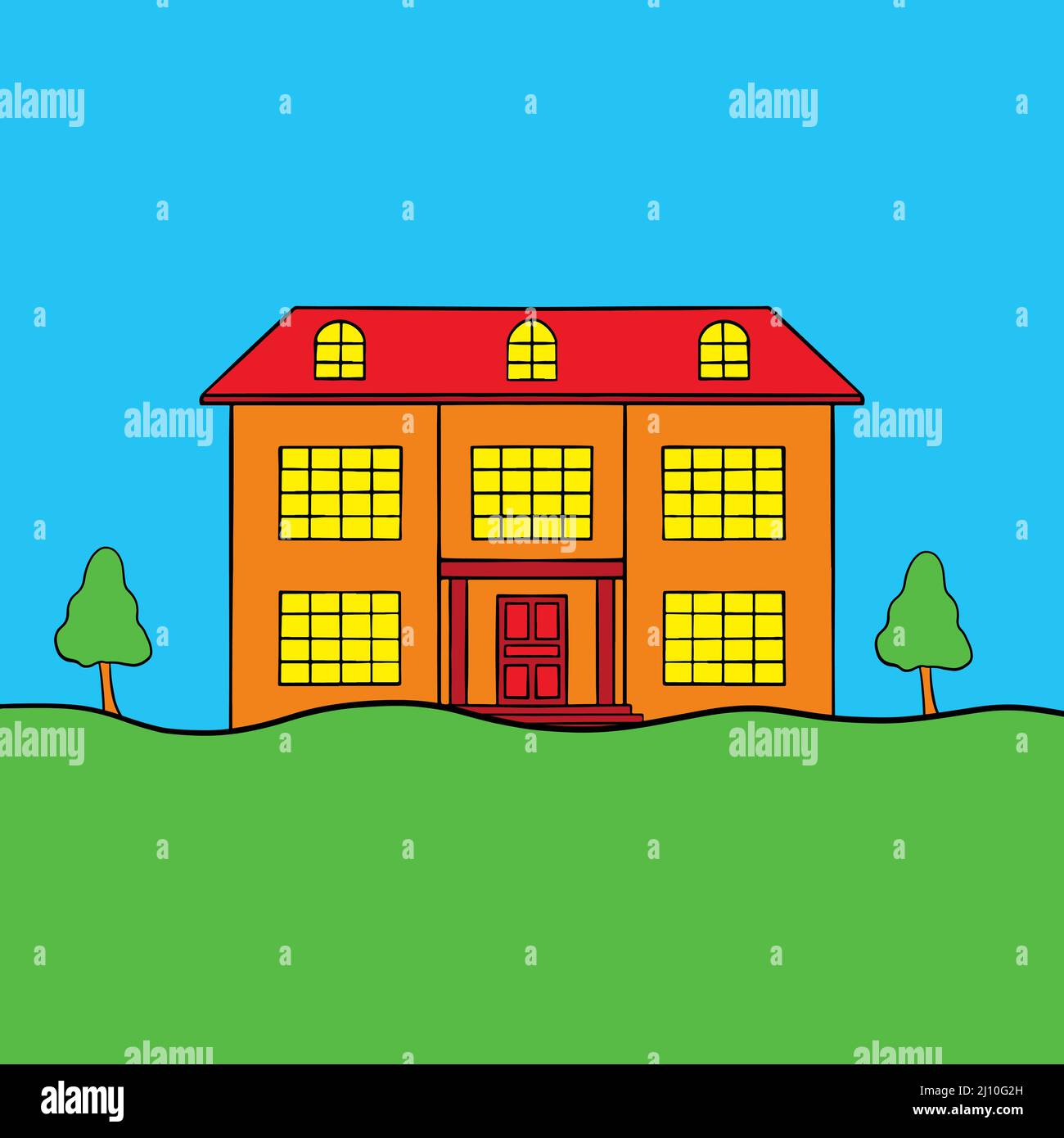 House pop art style illustration. Comic book style imitation. Vector Stock  Vector Image & Art - Alamy