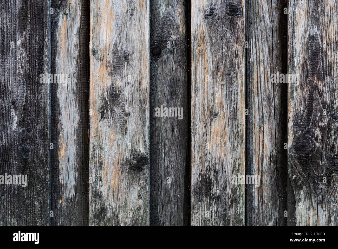 rough weathered wooden boards or planks background Stock Photo