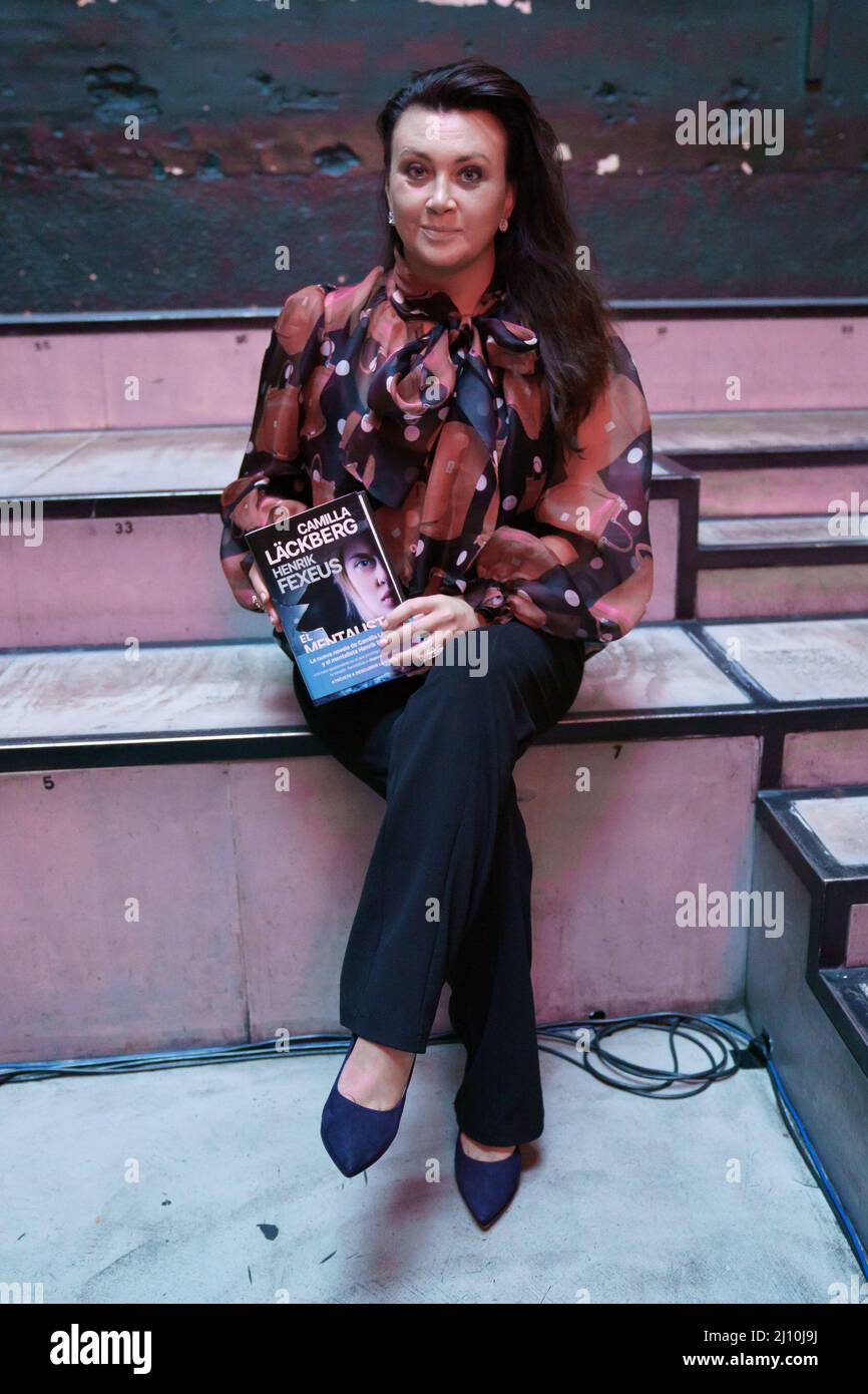 Swedish crime writer, Jean Edith Camilla Läckberg Eriksson during the  presentation of the book "The Mentalist" (El mentalista) in the Equis room  in Madrid. (Photo by Atilano Garcia / SOPA Images/Sipa USA