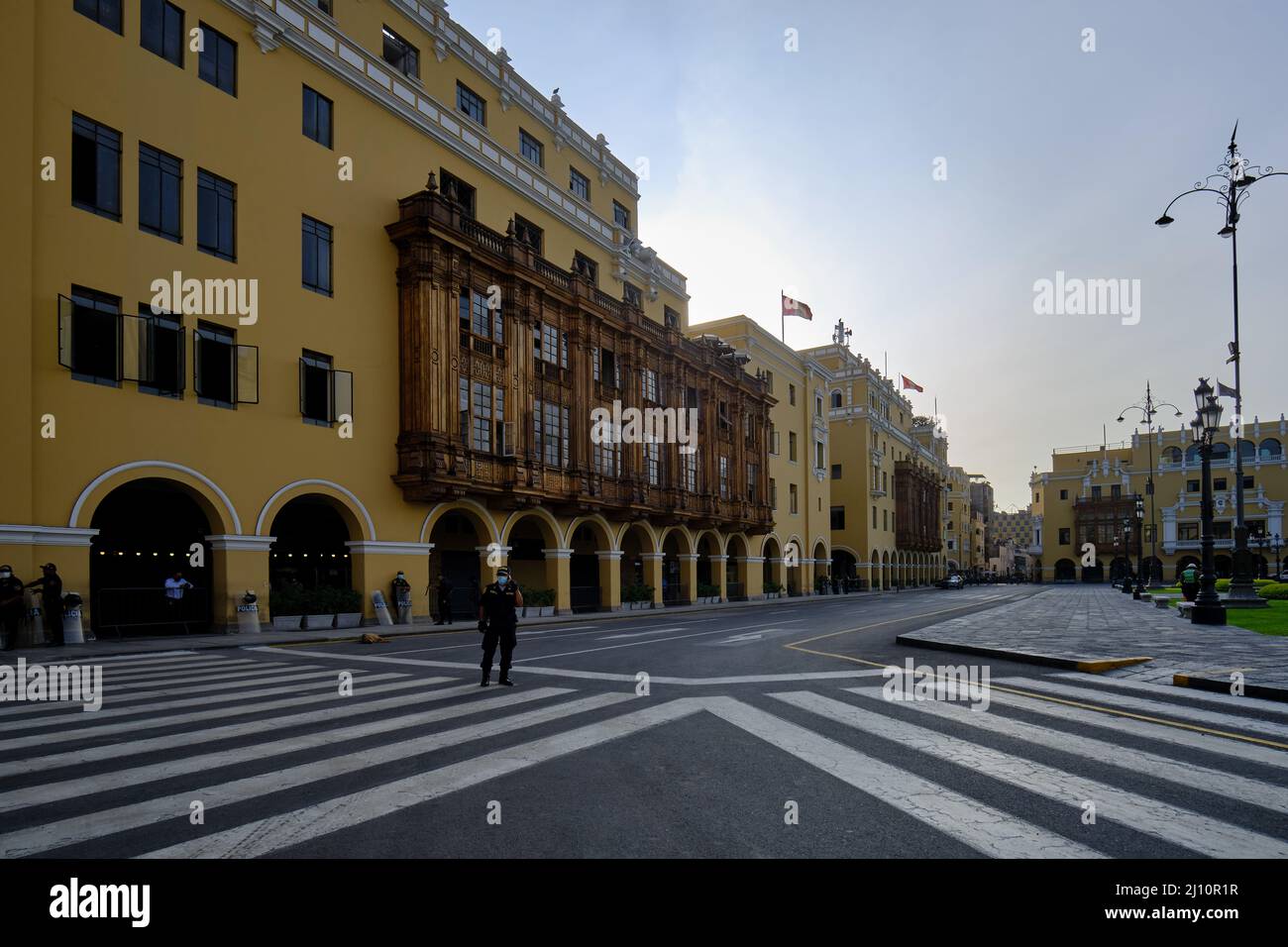 Lima. March 16, 2022 – view of some of the streets on a normal day around the historic center of the city of Lima, Peru Stock Photo