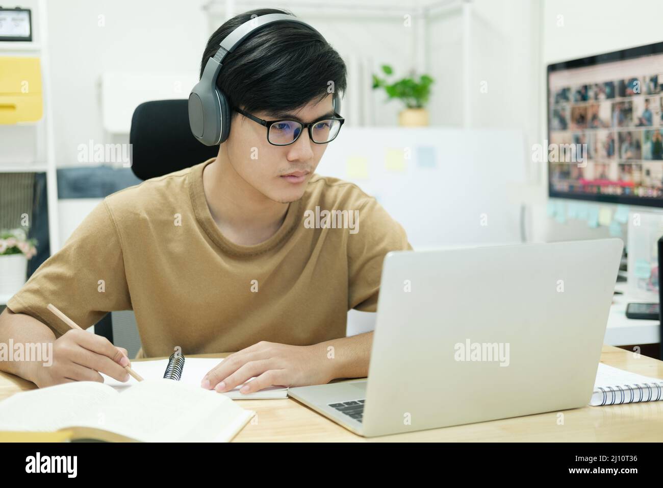 Online connection for online education and online working Stock Photo ...