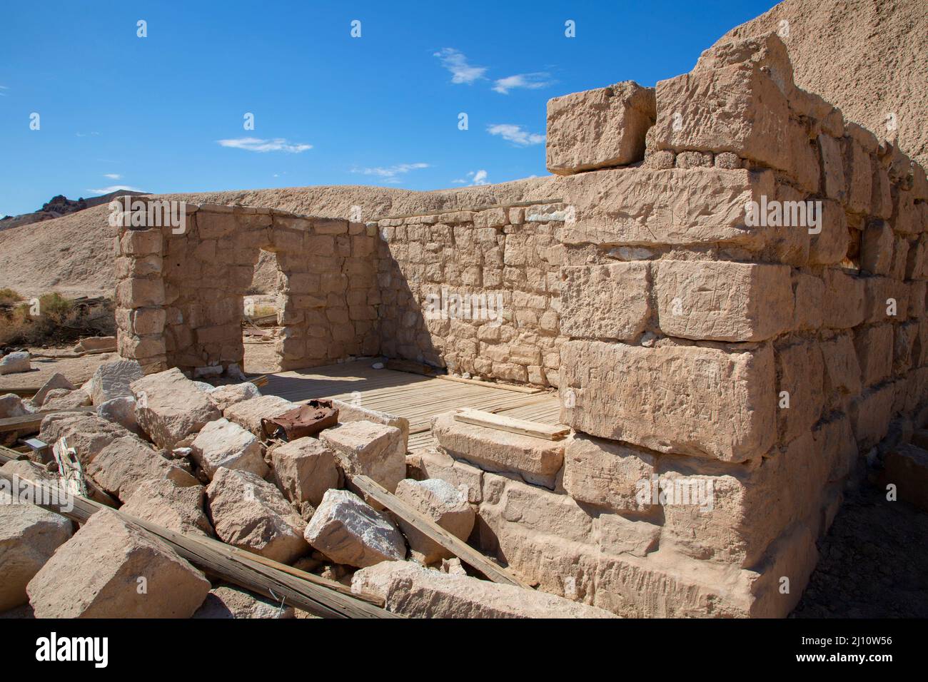 Borax mine ruins along Amargosa River Trail, Amargosa River Natural ...