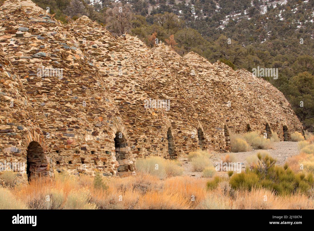 Wildrose Charcoal Kilns, Death Valley National Park, California Stock