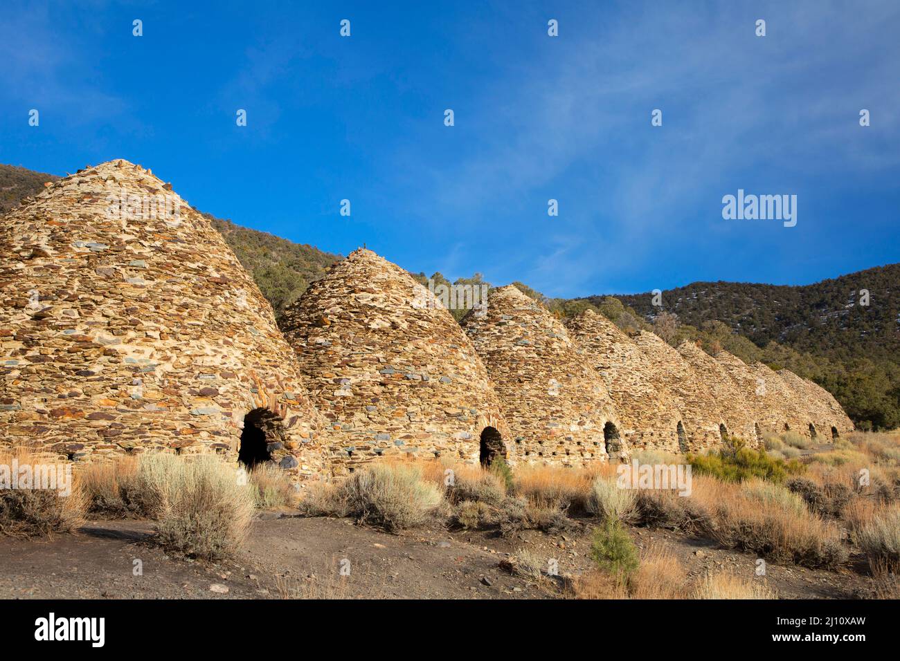 Wildrose Charcoal Kilns, Death Valley National Park, California Stock