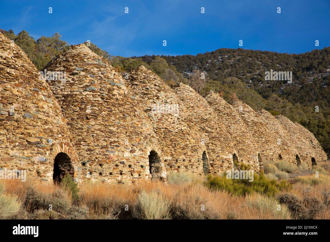 Wildrose Charcoal Kilns, Death Valley National Park, California Stock
