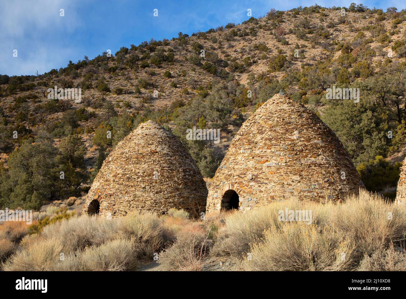 Wildrose Charcoal Kilns, Death Valley National Park, California Stock