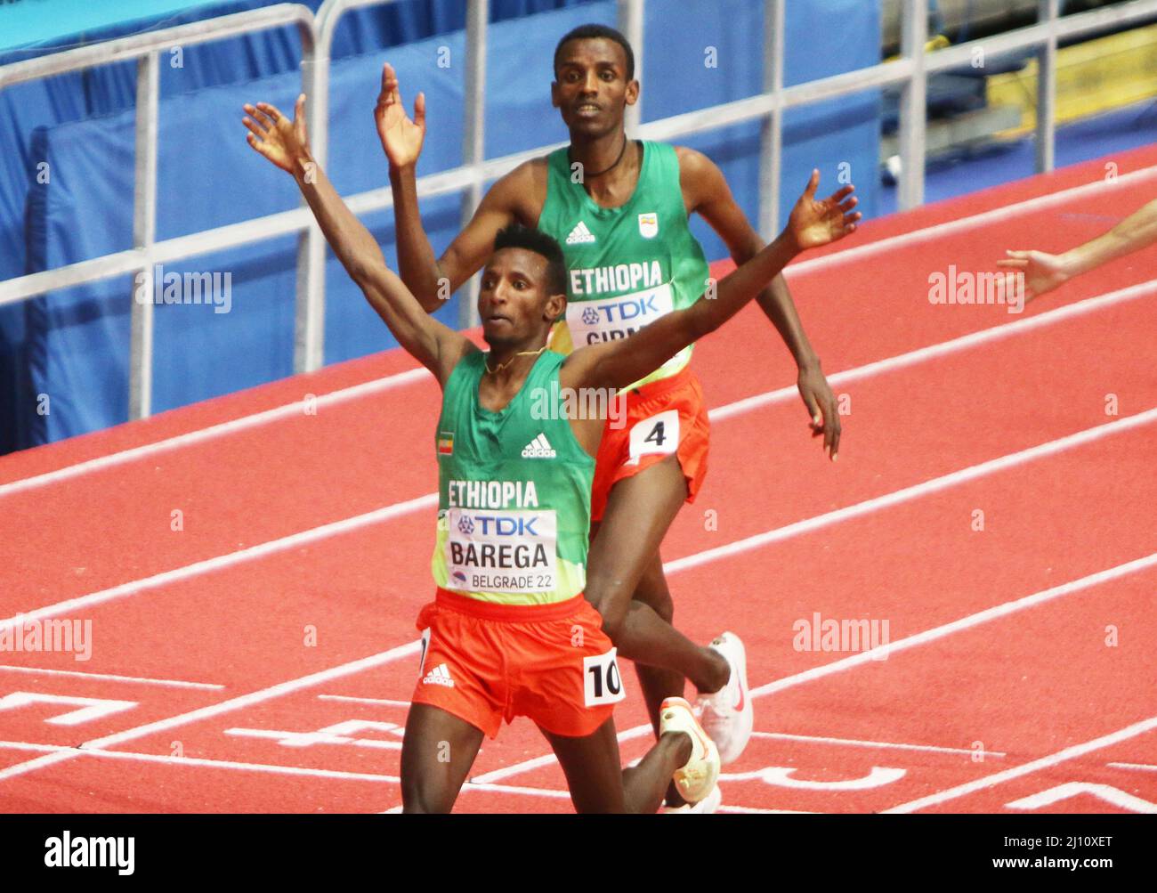 Selemon BAREGA, Lamecha GIRMA of Ethiopia, Final 3000 M Men during the