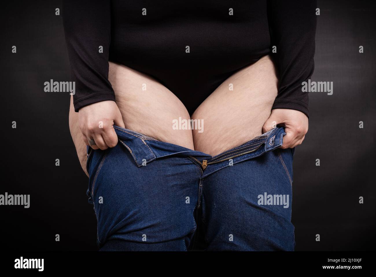 Fat and woman and jeans and obese hi-res stock photography and images -  Page 6 - Alamy