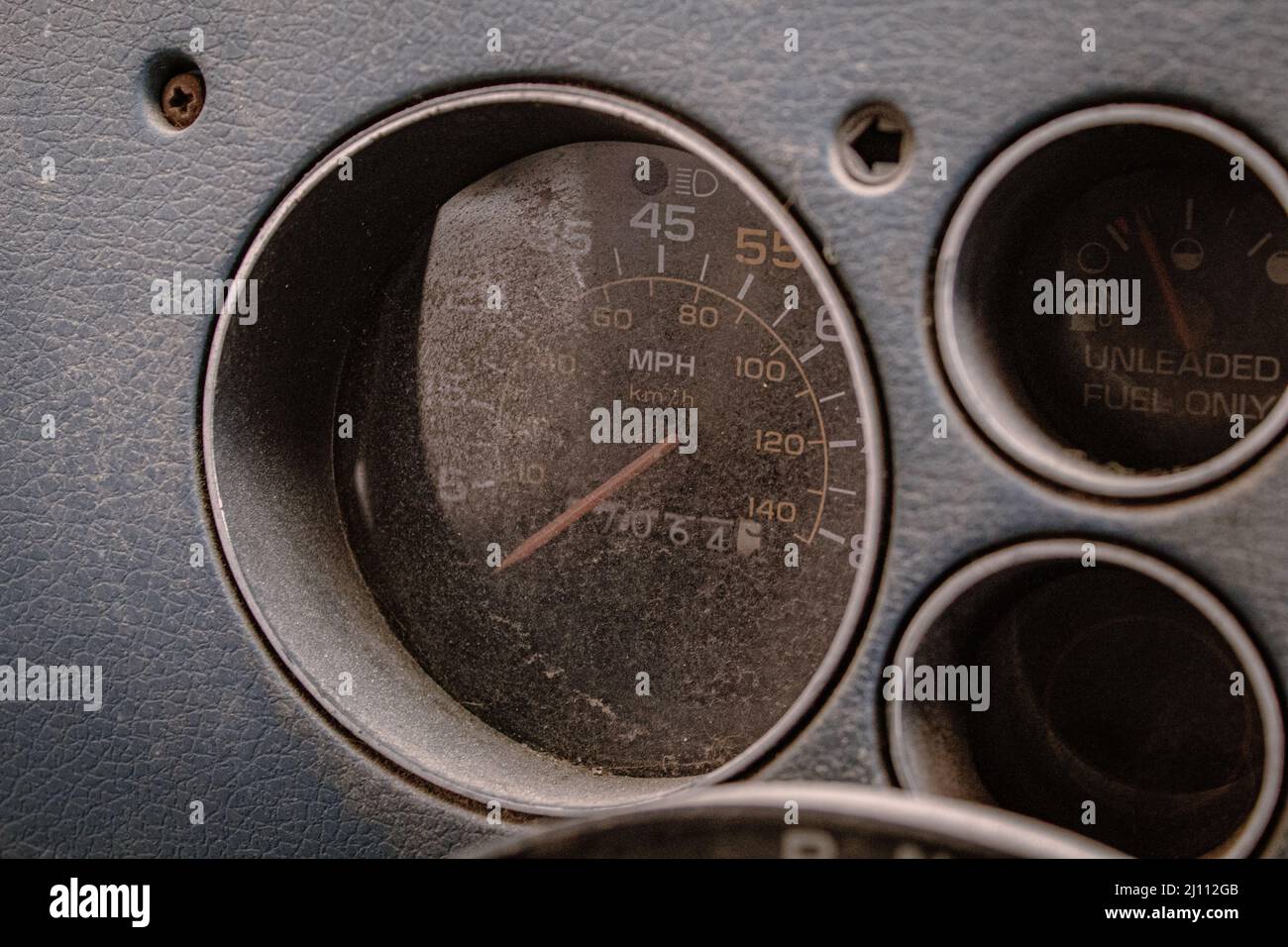 Closeup shot of dashboard in an old car Stock Photo - Alamy