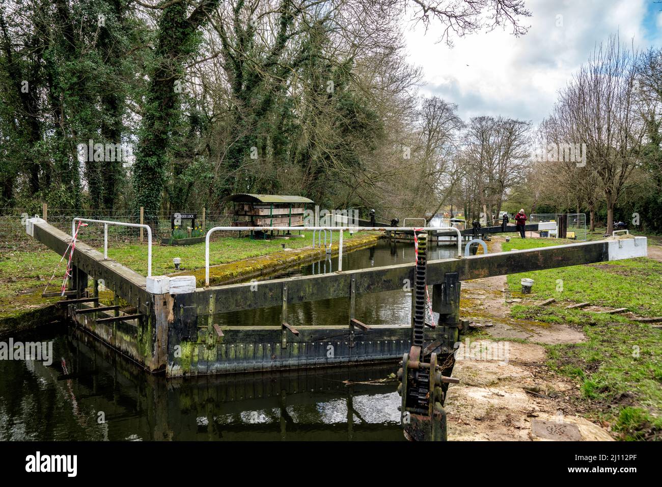 Blunder Lock on the Stroudwater Navigation, Stroud, England, United Kingdom Stock Photo