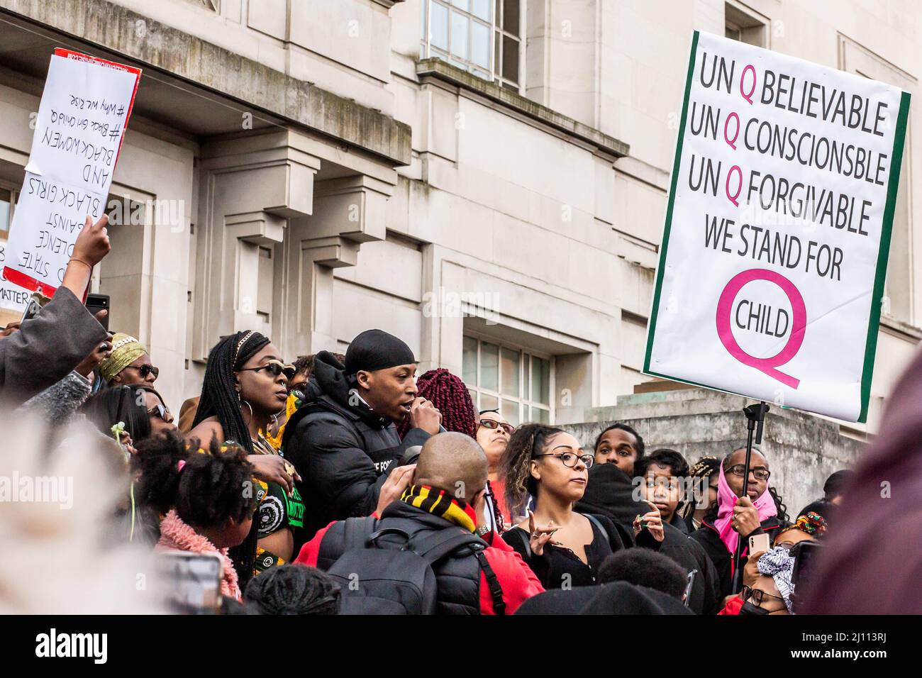 London, England, UK. 20th Mar, 2022. Hundreds of Londoners gather in