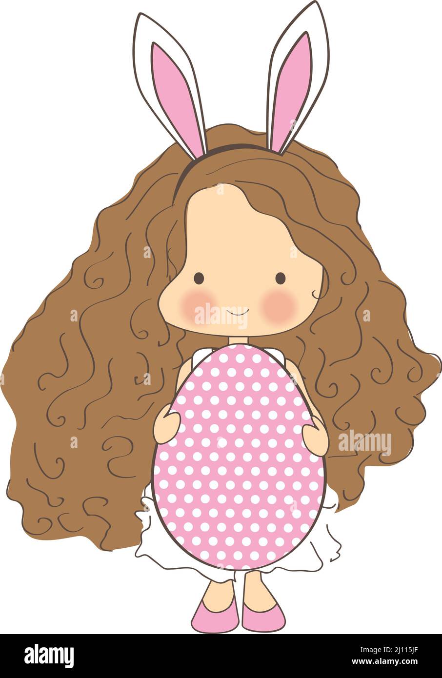 Easter bunny baby girl Stock Vector Image &amp; Art - Alamy
