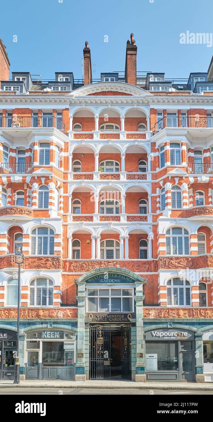 Westminster Palace Gardens, a victorian block of exclusive luxury