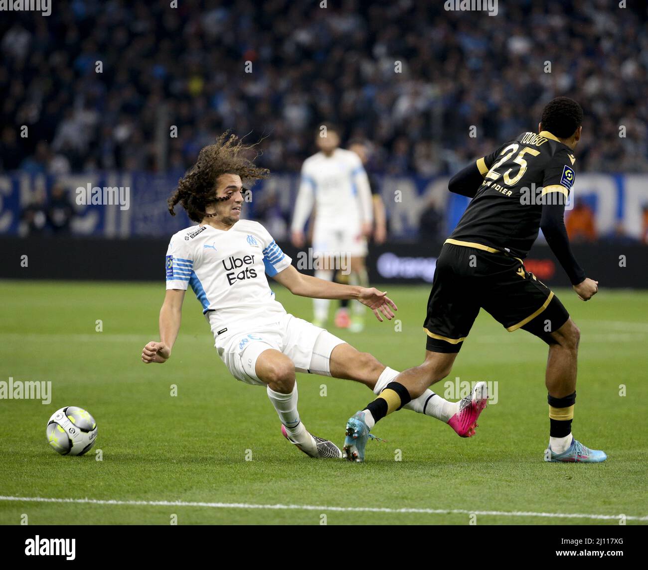Matteo Guendouzi of Marseille during the French championship Ligue 1 football  match between Olympique de Marseille