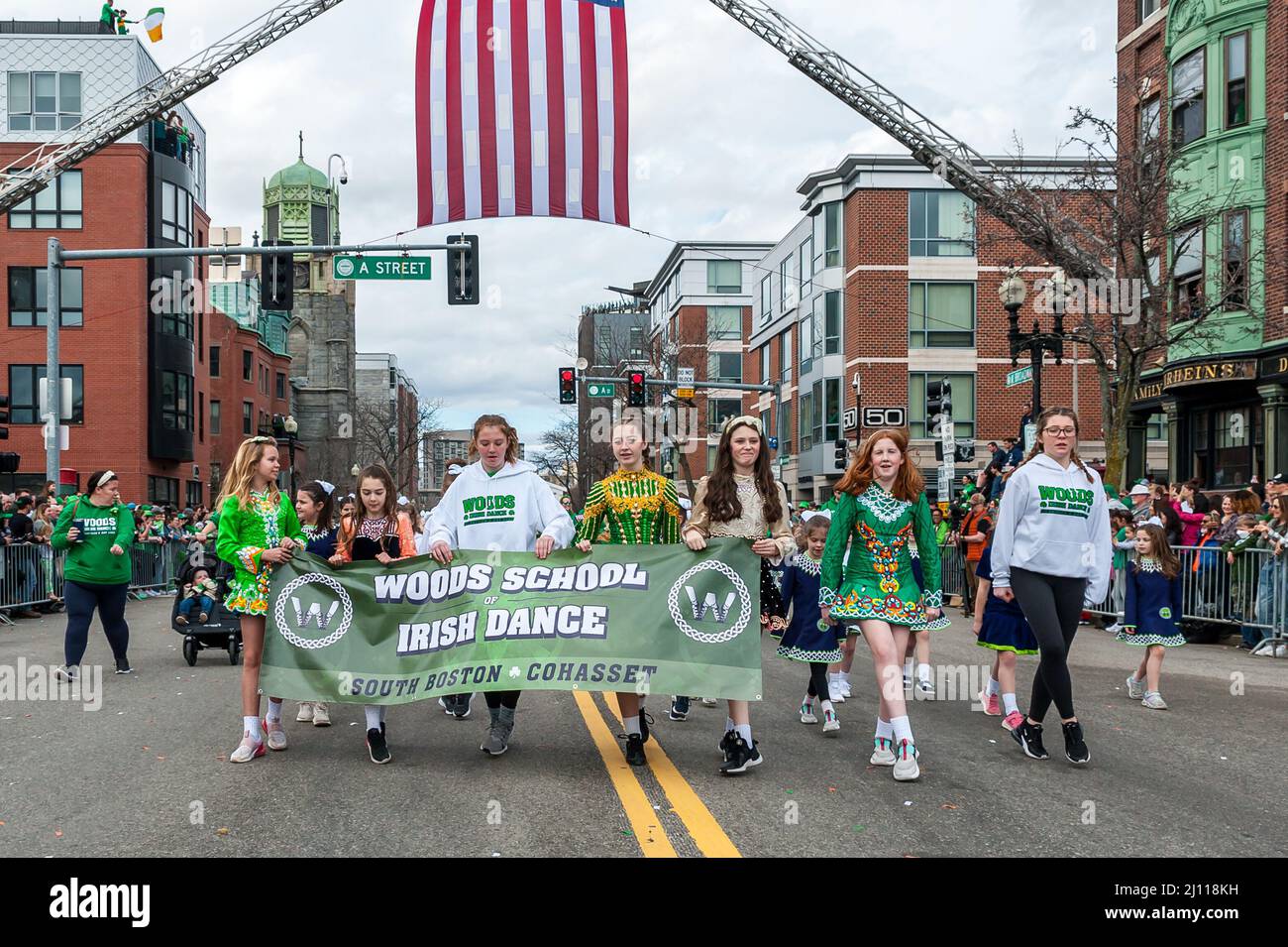 March 20, 2022, South Boston St. Patrick's Day Parade, produced by the South Boston Allied War Veterans Council Stock Photo