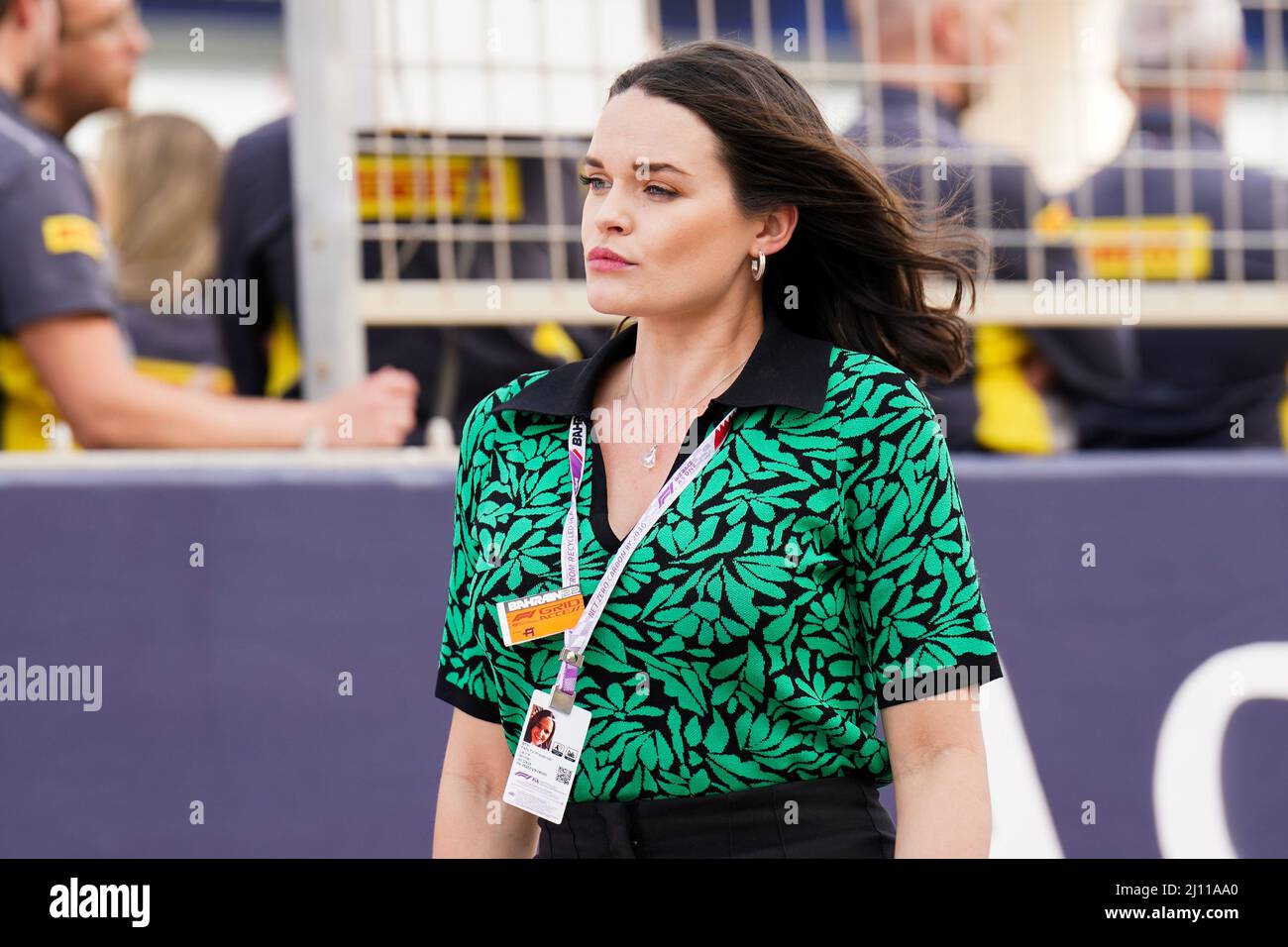 Bahrain International Circuit, Sakhir, Bahrain on 20 March 2022 Laura Winter Fan TV Presenter during the FORMULA 1 GULF AIR BAHRAIN GRAND PRIX 2022, Eleanor Hoad Credit Every Second Media/Alamy Live News