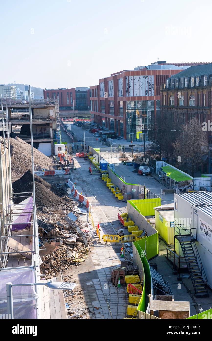 Demolition of the old Broadmarsh Shopping Centre in Nottingham City