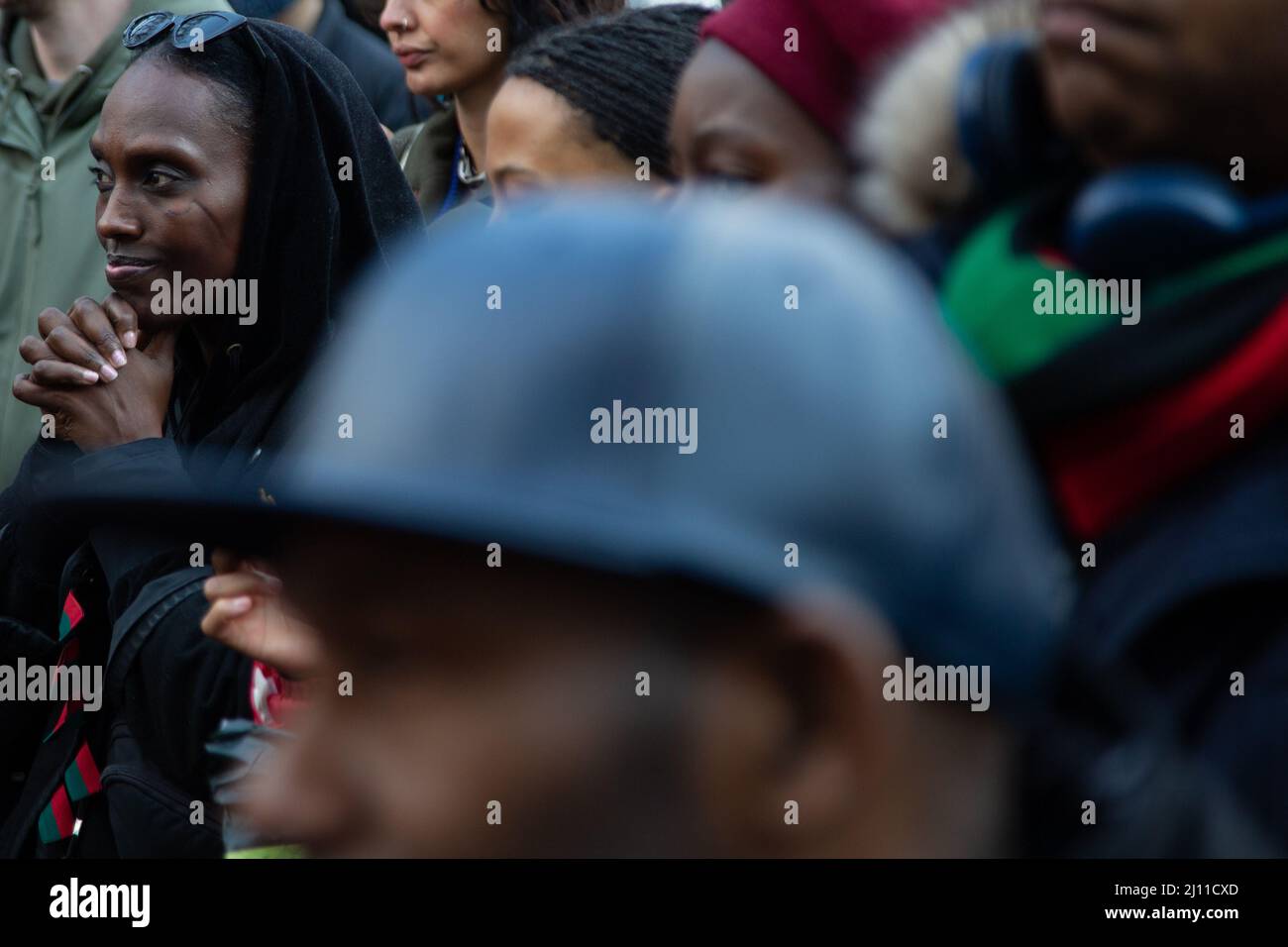 20th March 2022 London UK Supporters of Child Q seen outside Hackney