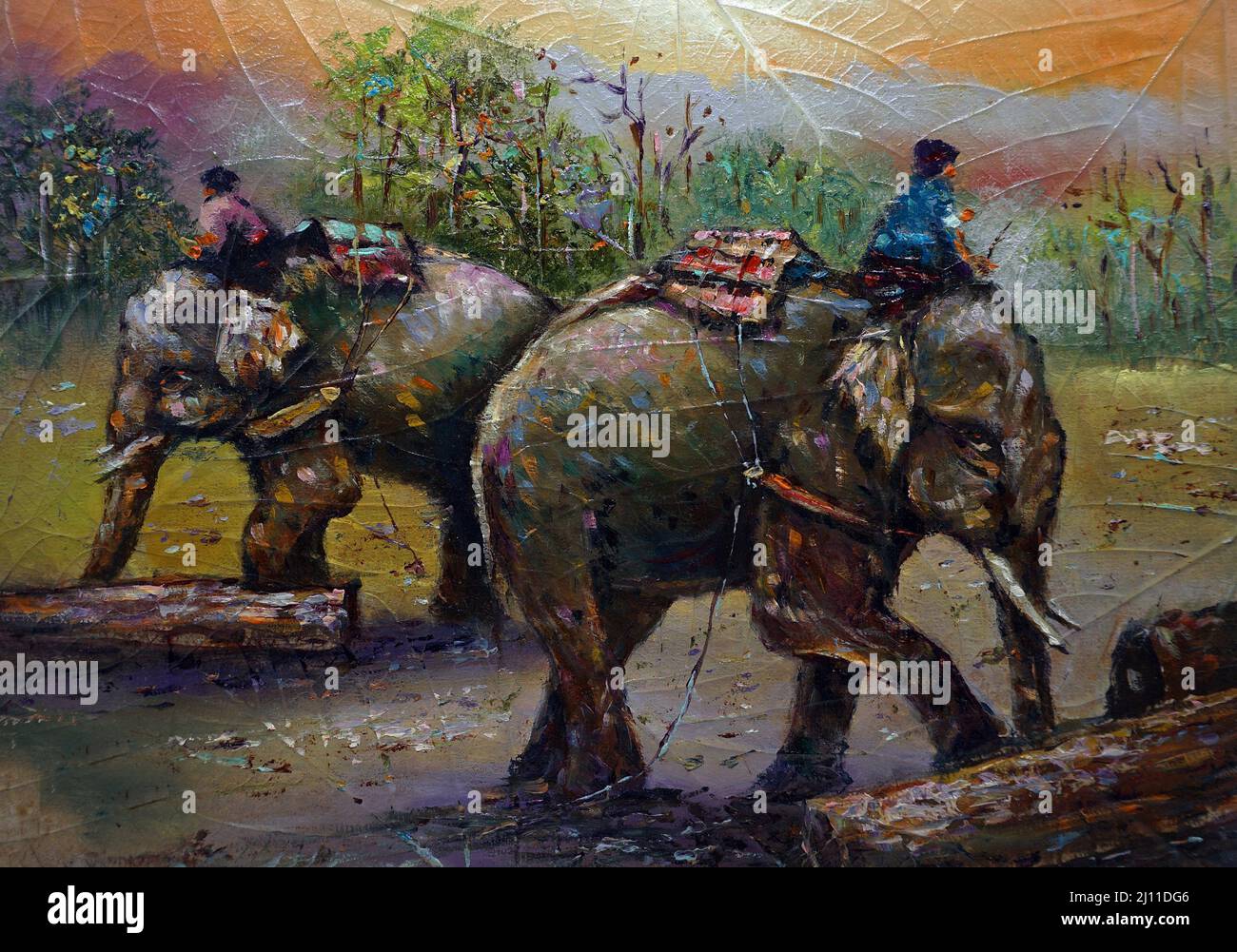 Elephant thailand paint hires stock photography and images Alamy