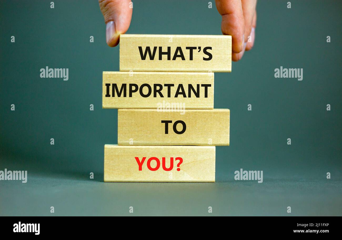 Wht Is Important What is important to you symbol. Concept words What is important to you ...