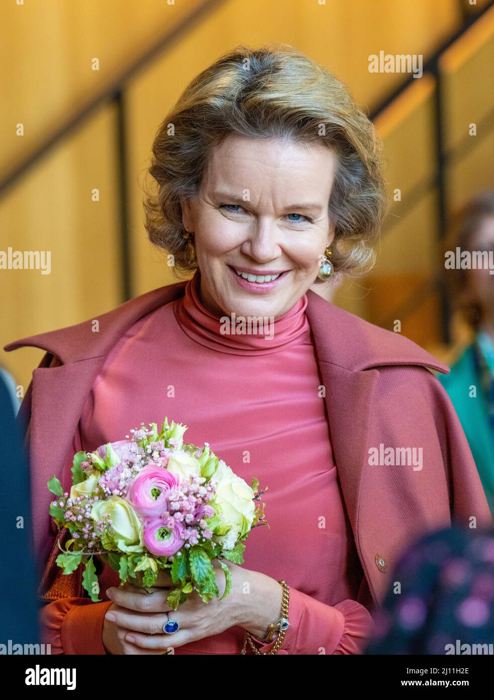 Queen Mathilde of Belgium during a visit to Queen Elisabeth Music ...