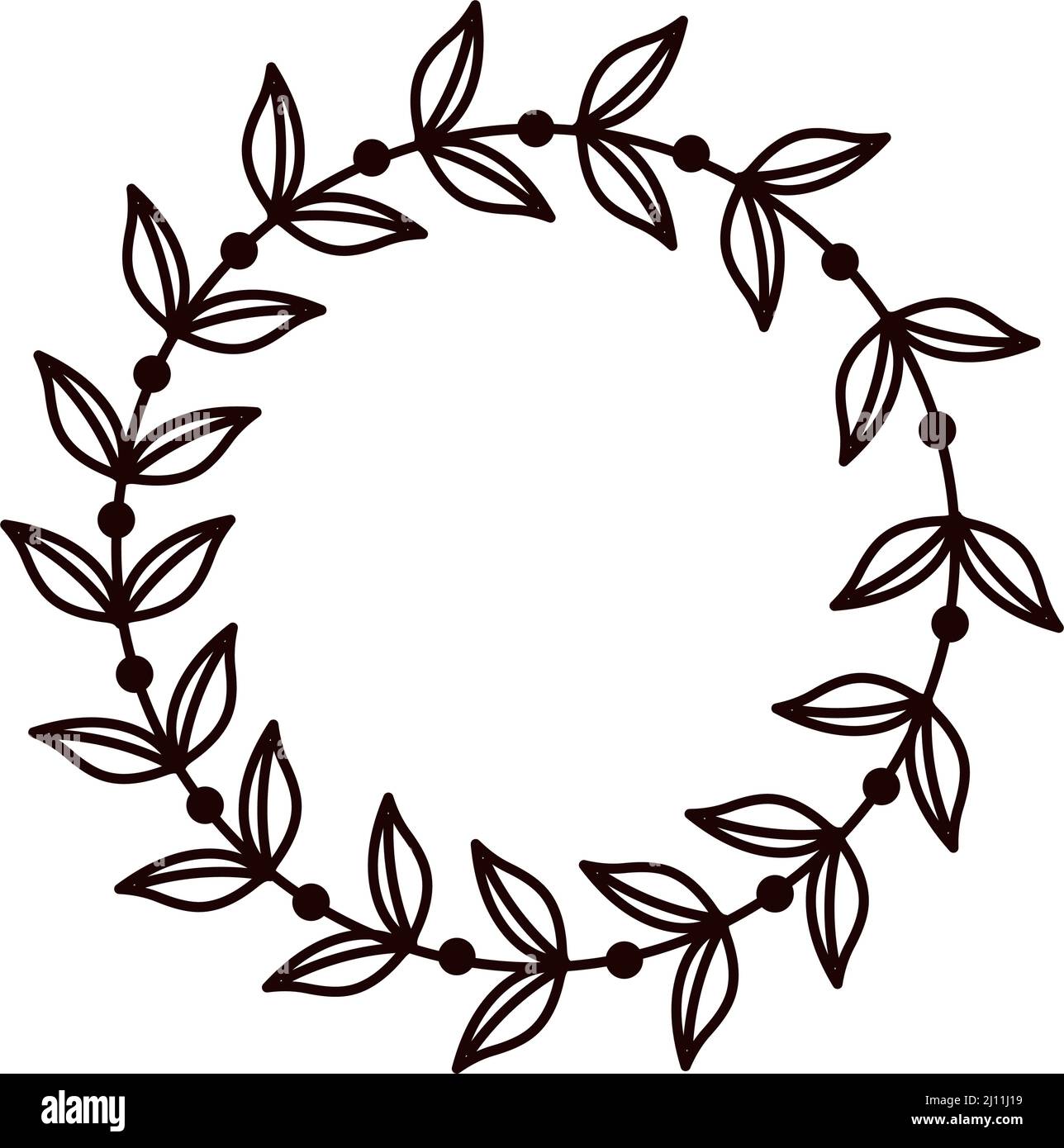 frame leaves circle Stock Vector Image & Art Alamy