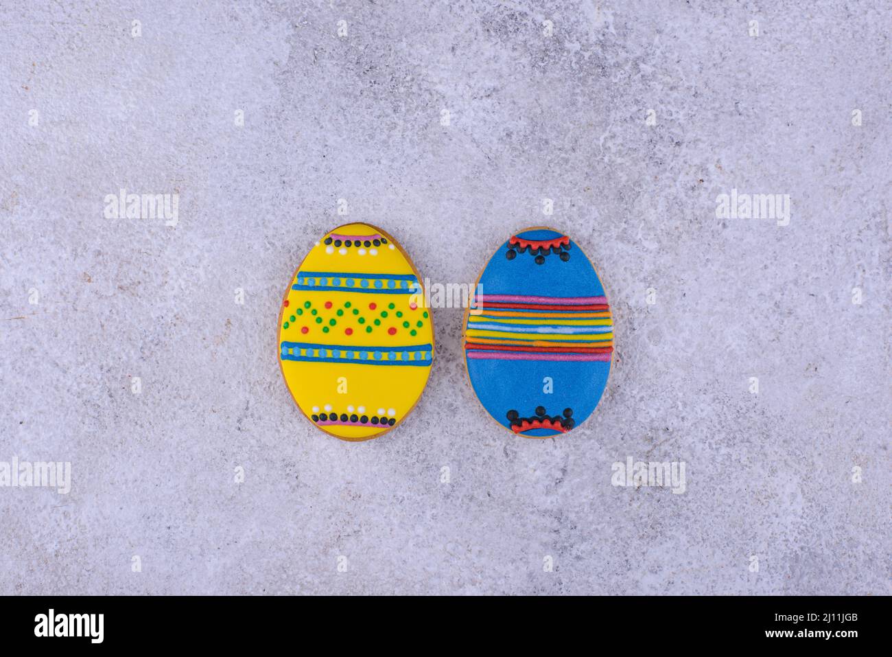 Easter cookies in shape of eggs a Stock Photo