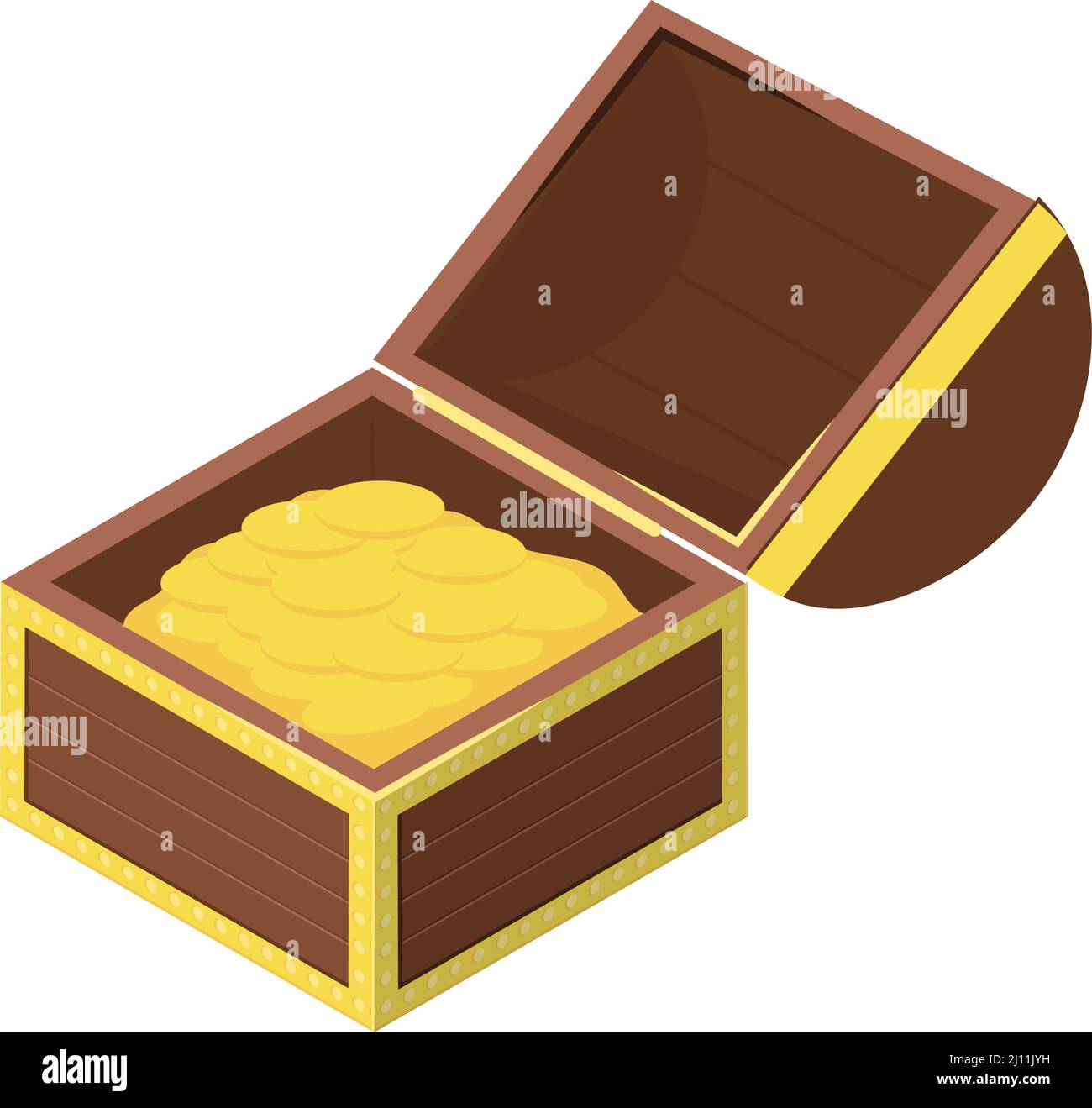 pirate chest with gold treasure Stock Vector Image & Art - Alamy