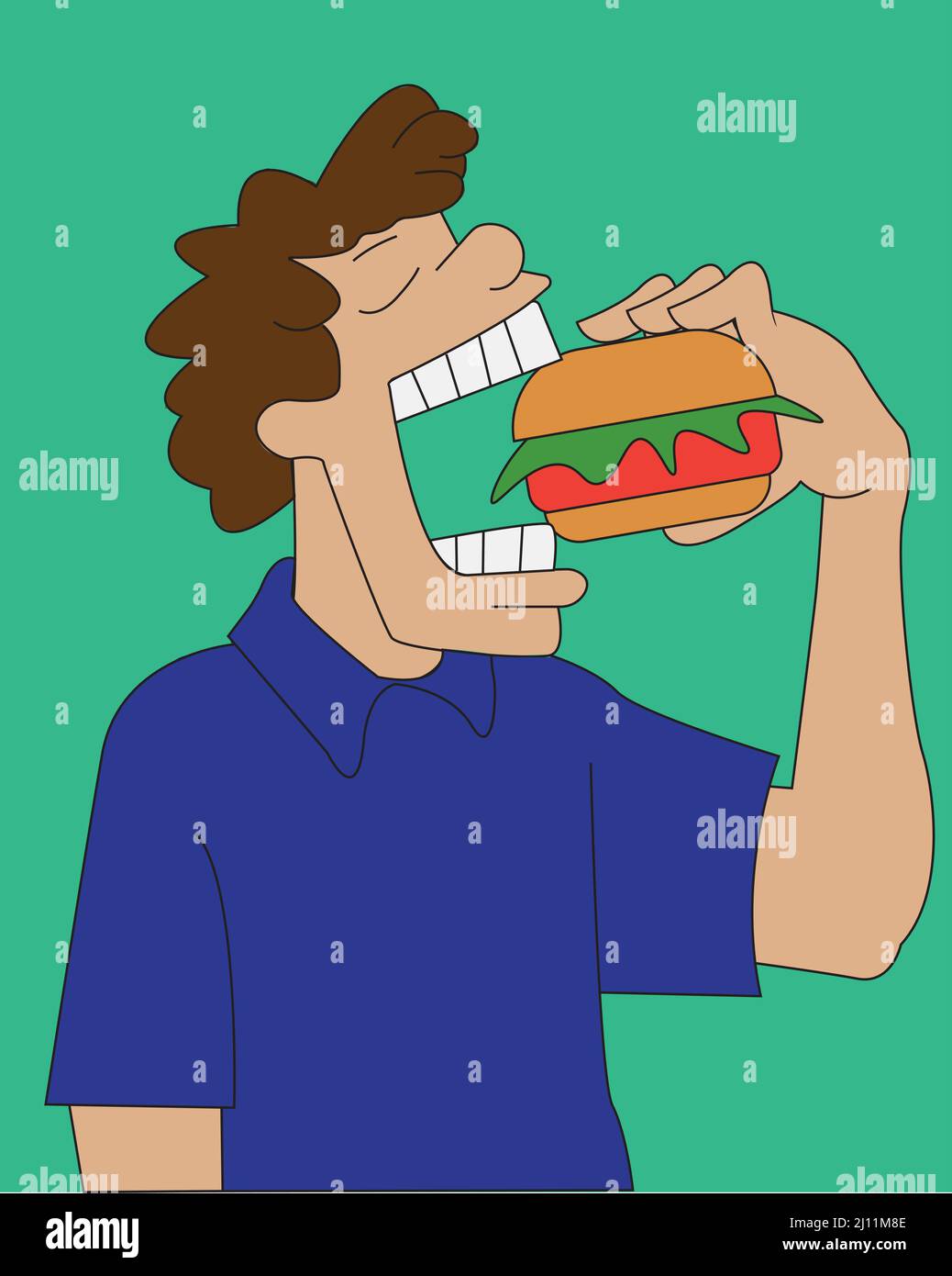 Sandwich hamburger Stock Vector Images - Alamy