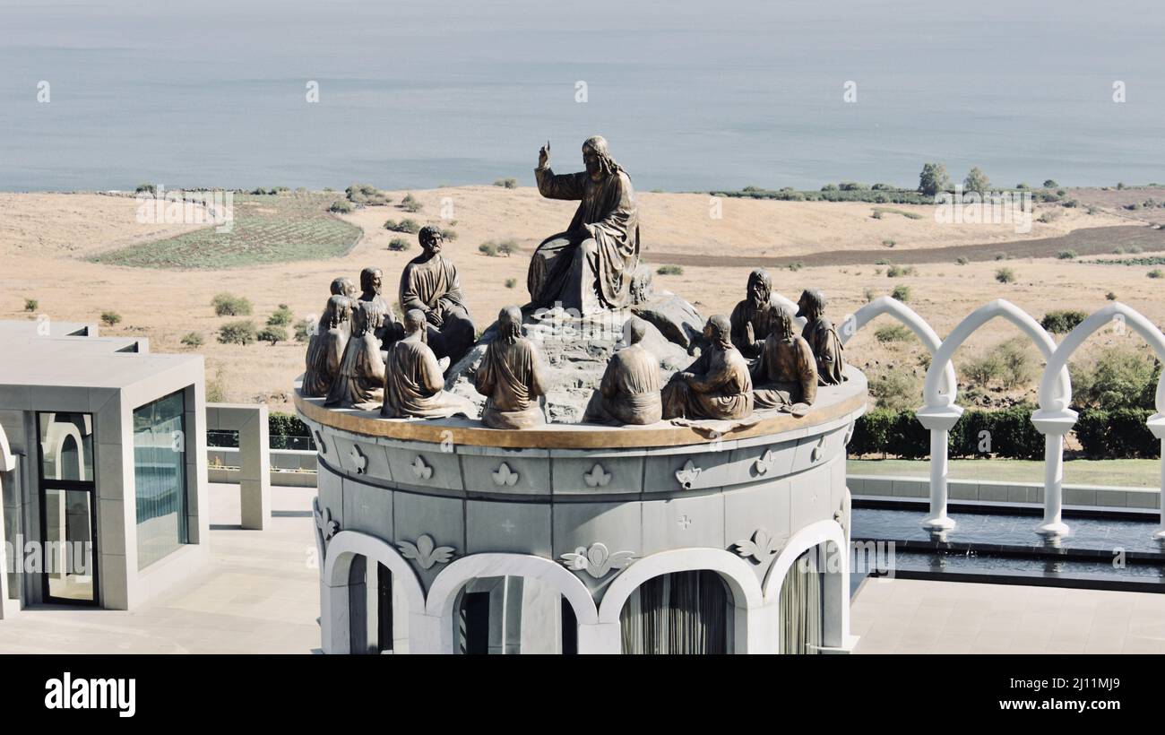 View from the top of the 12 apostles of Jesus Christ statue in Israel ...