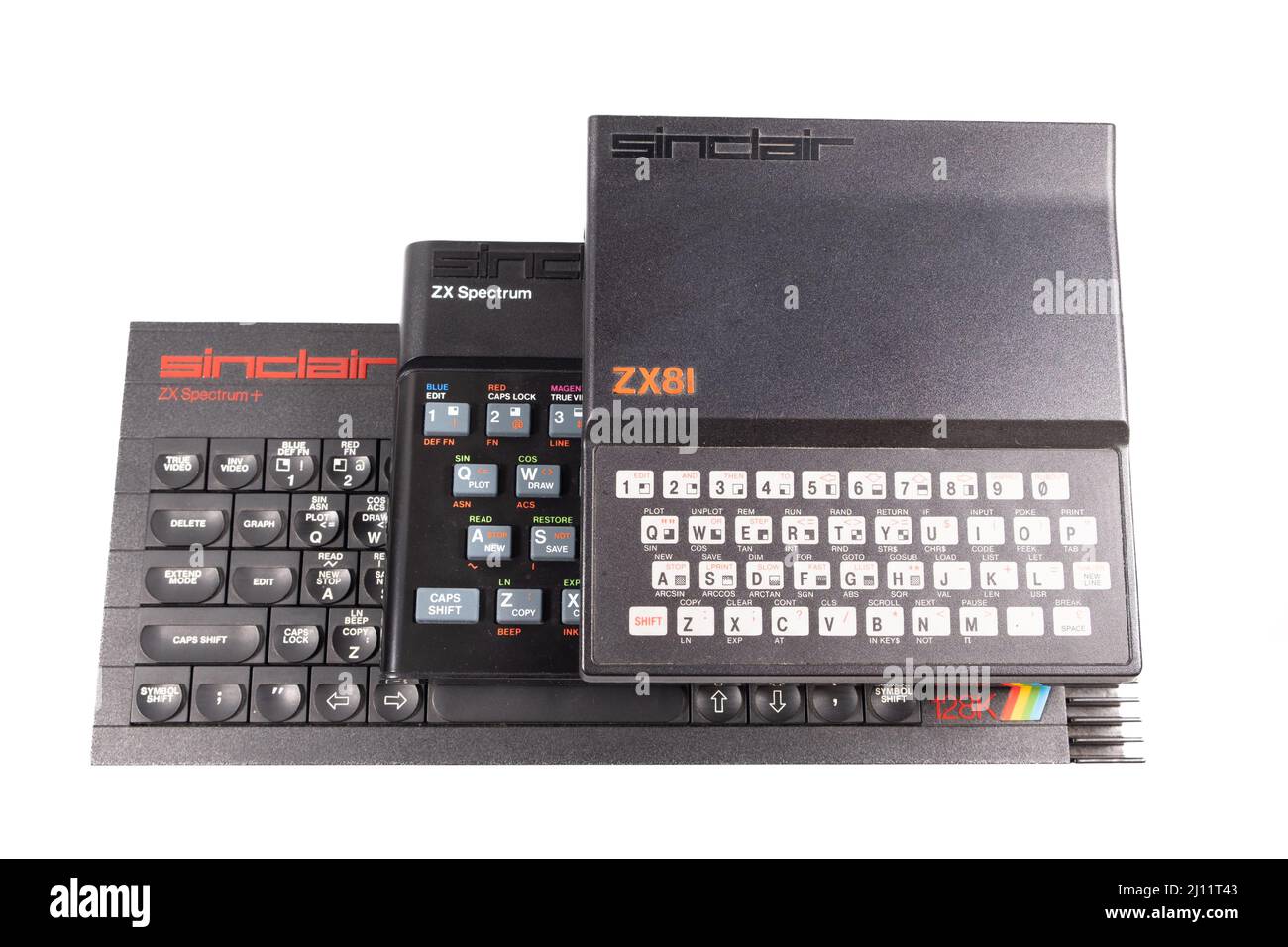 Sinclair ZX Spectrum - zx81 - Spectrum+ 128k -23rd April 2022 is the 40th anniversary of the release of Sir Clive Sinclair's computer Stock Photo