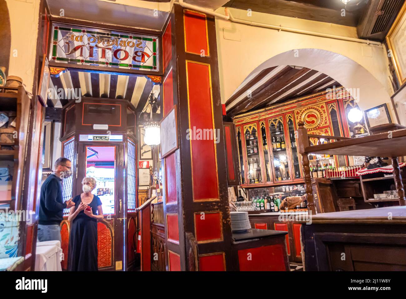 Spanish resturant Sabrino de Botin interior, founded in 1725, it's the oldest restaurant in the world in continuous operation.Madrid, Spain Stock Photo