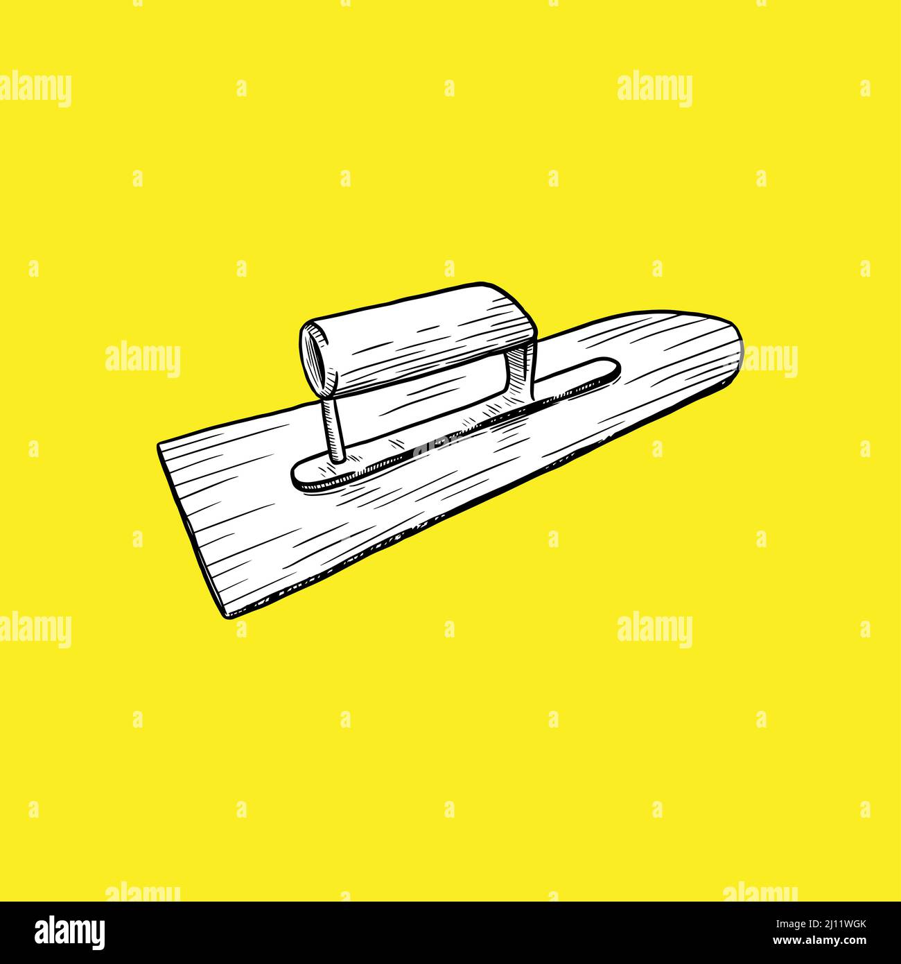Trowel Icon, Construction Concept, Sketch style. Stock Vector