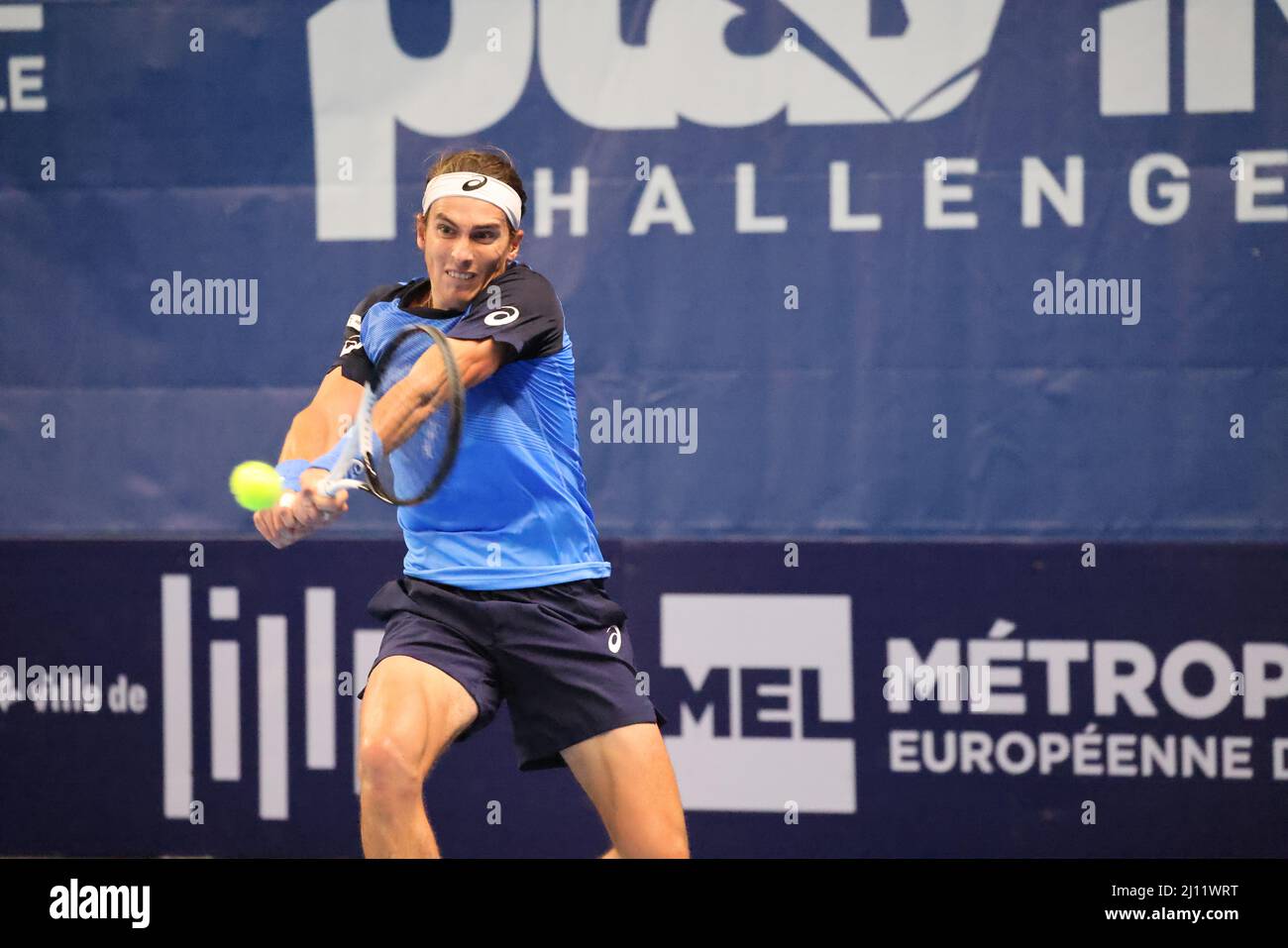 Geoffrey Blancaneaux during the Play In Challenger 2022, ATP Challenger  Tour tennis tournament on March 21,