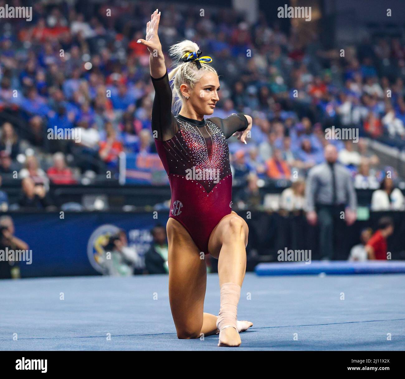 March 19, 2022: Alabama's Lexi Graber performs her floor routine during ...