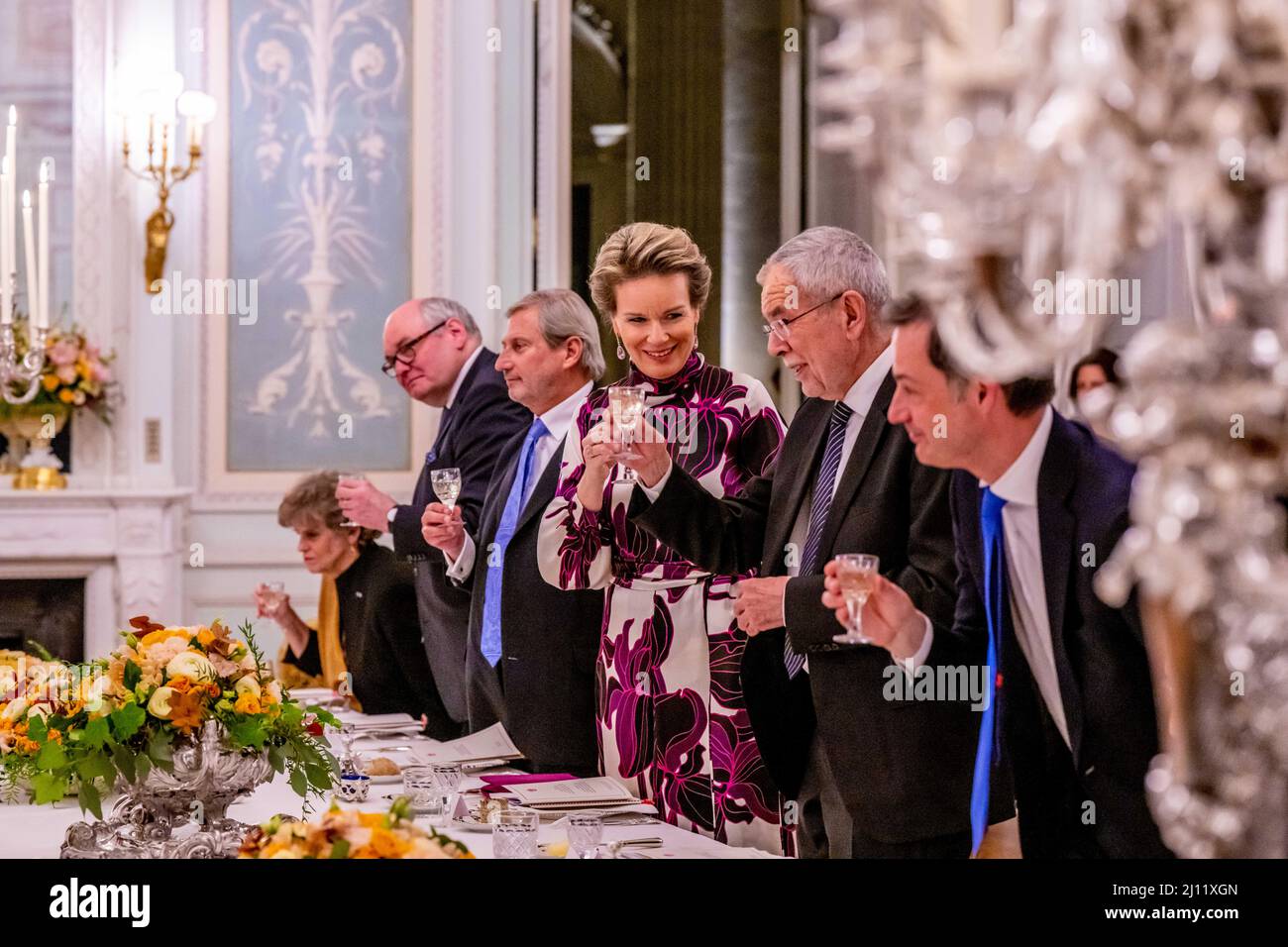 Queen Mathilde of Belgium with president Alexander van der Bellen
