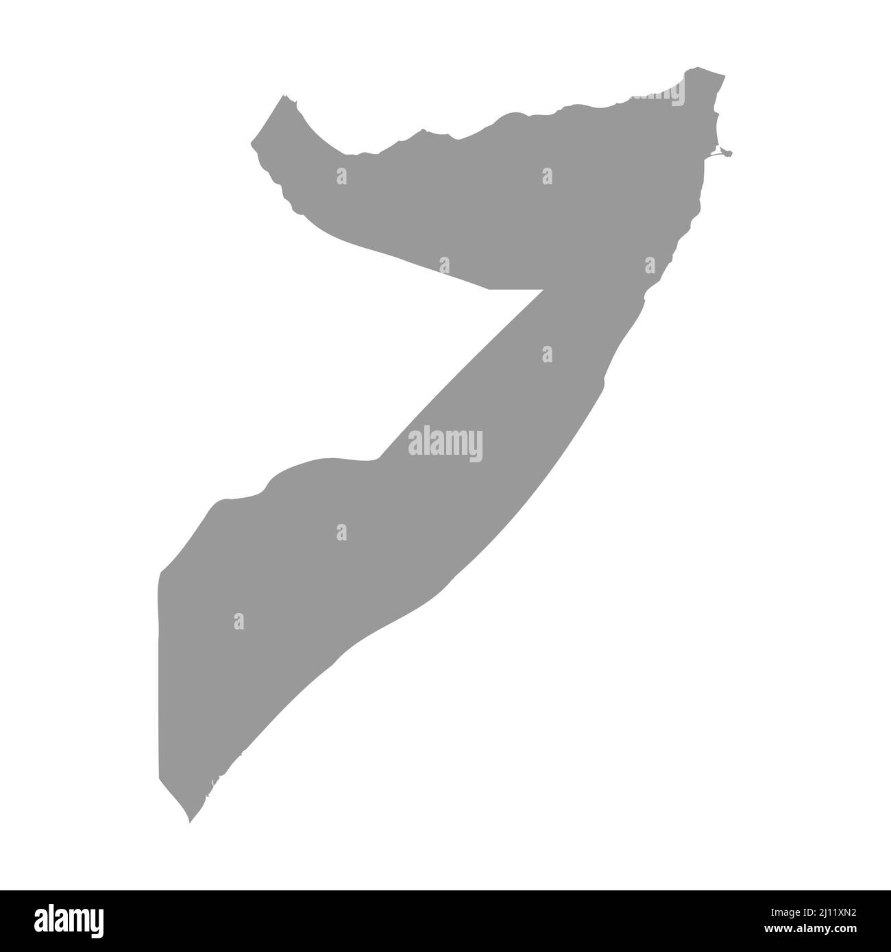 Somalia vector country map silhouette Stock Vector