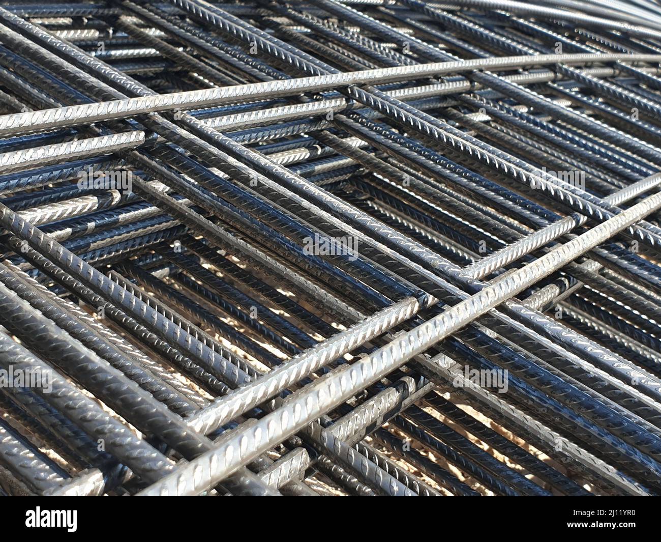 Iron reinforcement. Steel Rebars for reinforced concrete construction